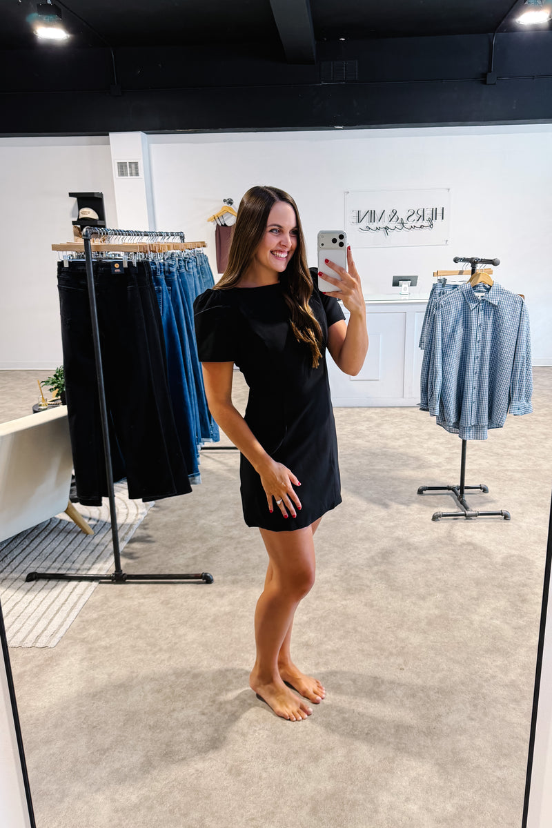 Clara Structured A-Line Dress – Hers & Mine Boutique