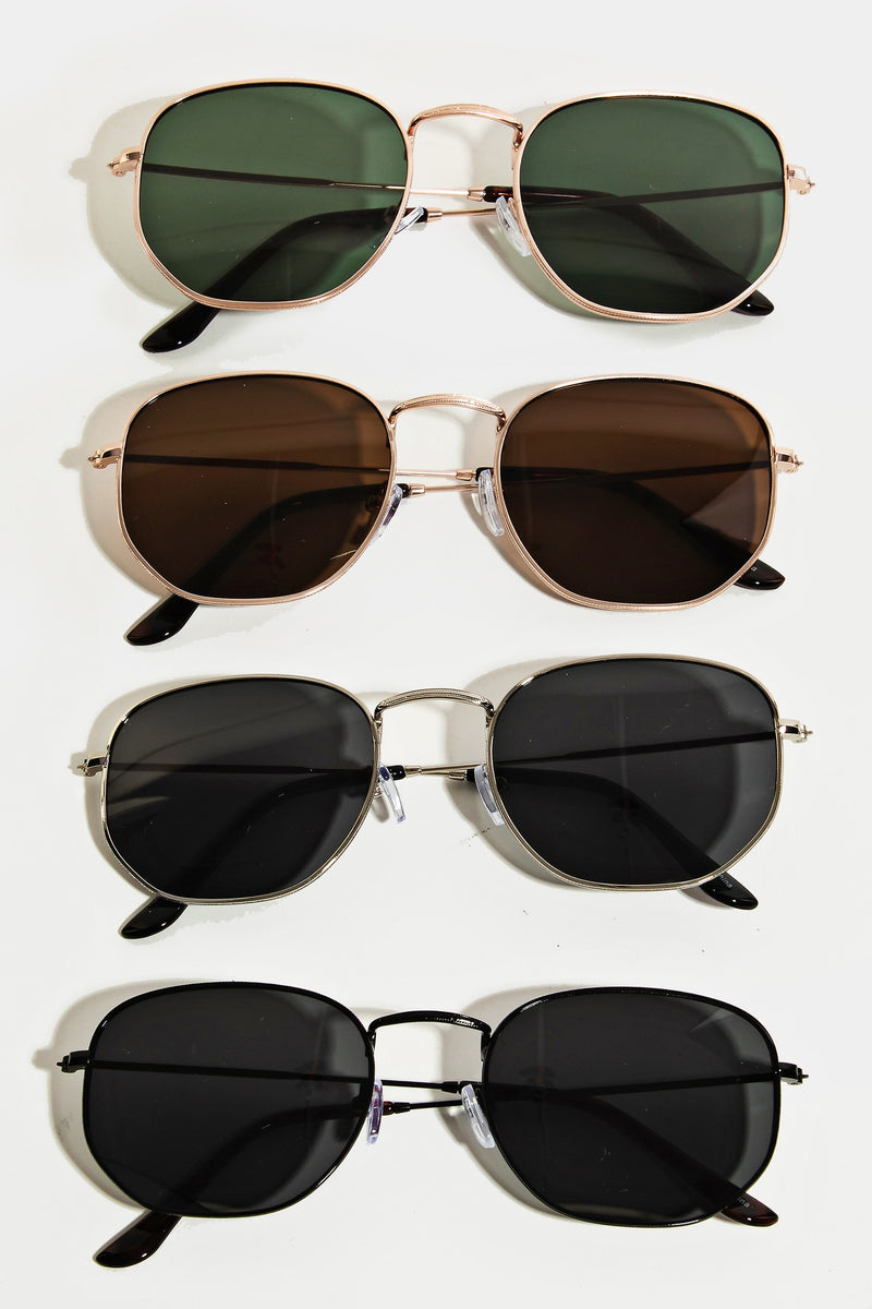 Thin Metallic Frame Sunglasses