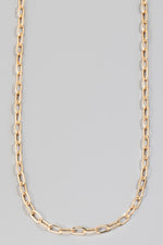 Long Metallic Chain Toggle Necklace