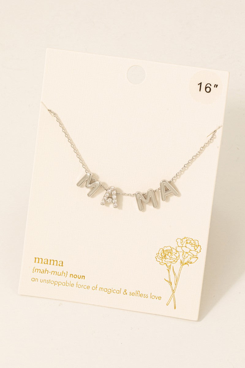 Mama Letter Charms Chain Necklace