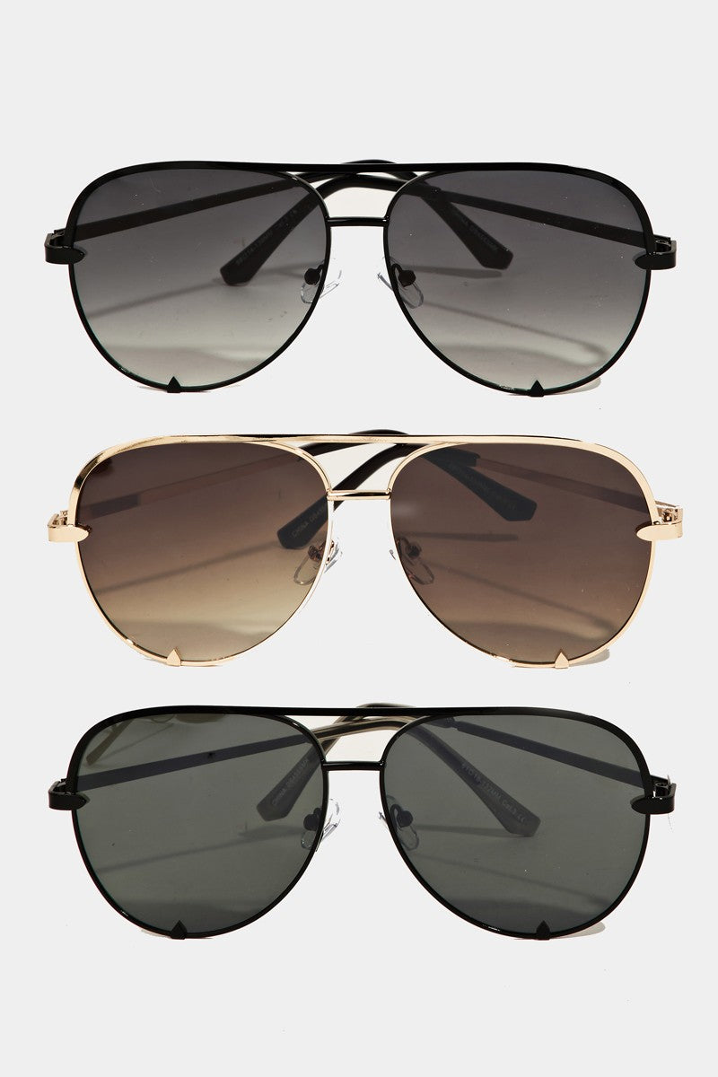 Classic Metallic Aviator Sunglasses