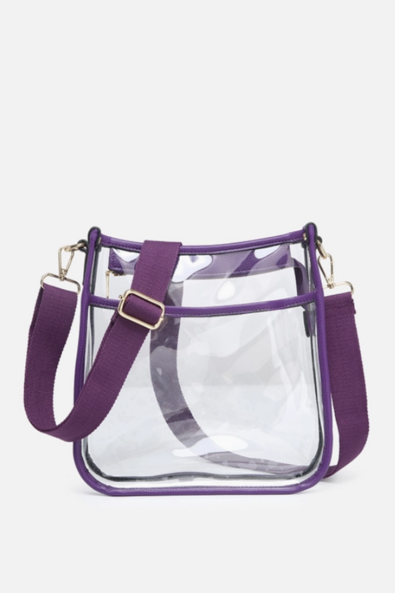 Posie Clear Crossbody w/ Vegan Leather