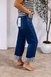 Risen Hannah High Rise Crop Boyfriend Cufffed Jeans