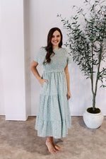 Camellia Floral Tiered Midi Dress