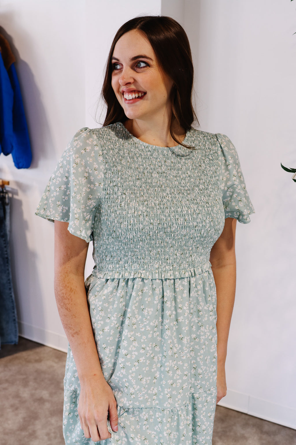 Camellia Floral Tiered Midi Dress