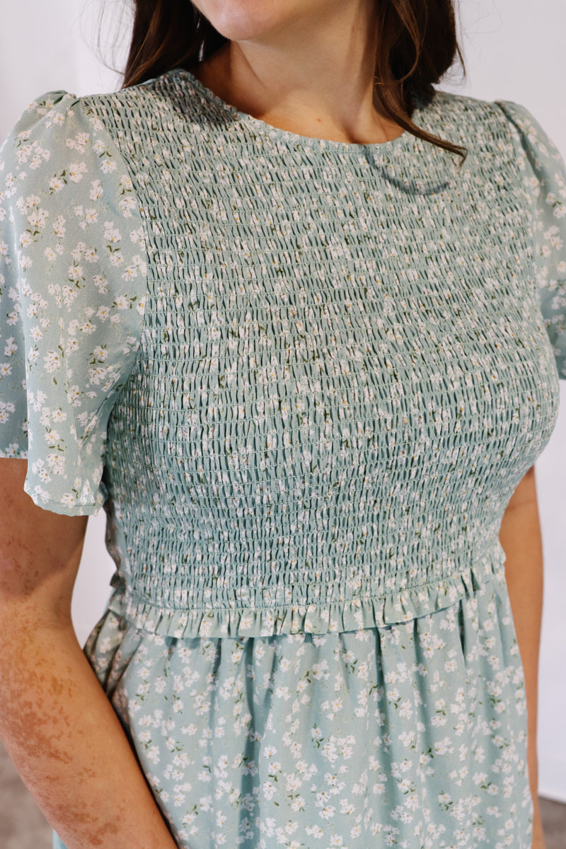 Camellia Floral Tiered Midi Dress