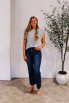Risen High Rise Tate Crop Straight Jeans