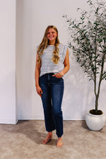 Risen High Rise Tate Crop Straight Jeans