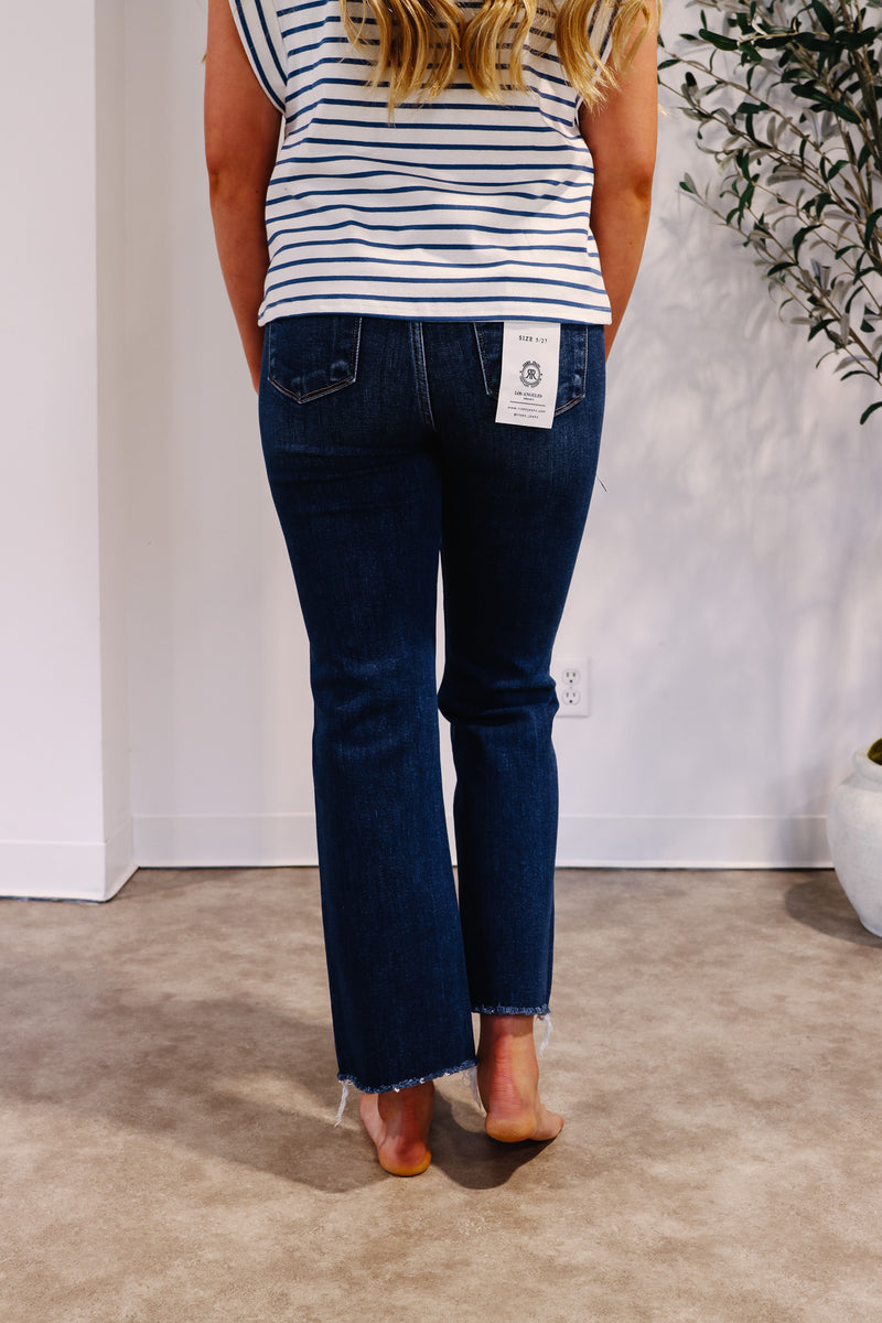 Risen High Rise Tate Crop Straight Jeans