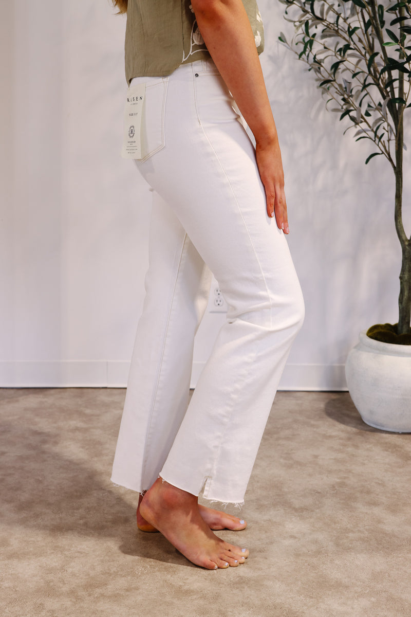 Risen High Rise Cora Cream Jeans