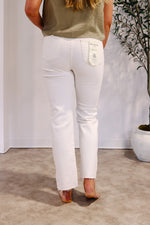 Risen High Rise Cora Cream Jeans