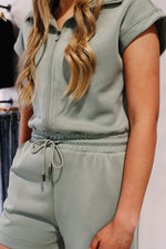 Green Valentine Romper