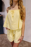 Banana Stripe Cami & Shorts Set