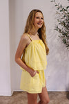 Banana Stripe Cami & Shorts Set