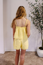 Banana Stripe Cami & Shorts Set