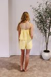 Banana Stripe Cami & Shorts Set