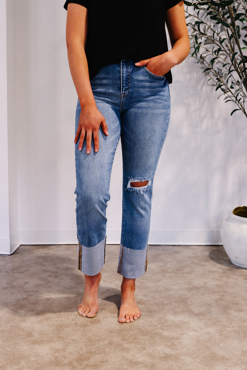 Risen High Rise Hannah Ankle Straight Jean