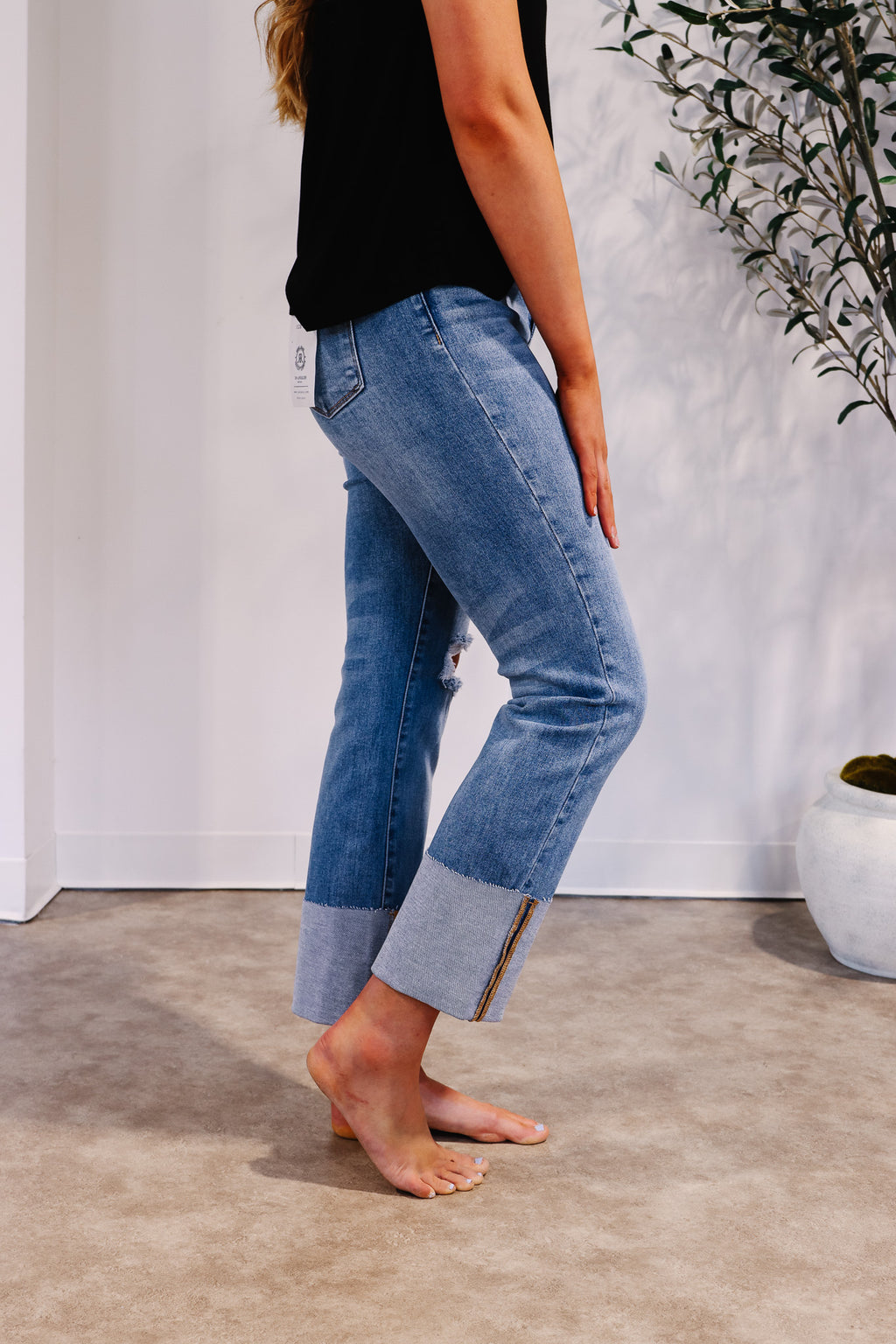 Risen High Rise Hannah Ankle Straight Jean