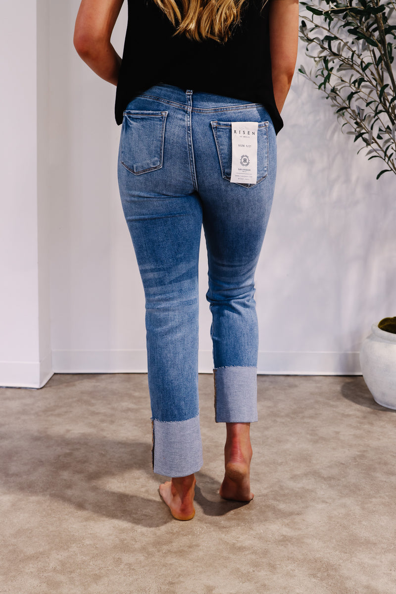 Risen High Rise Hannah Ankle Straight Jean