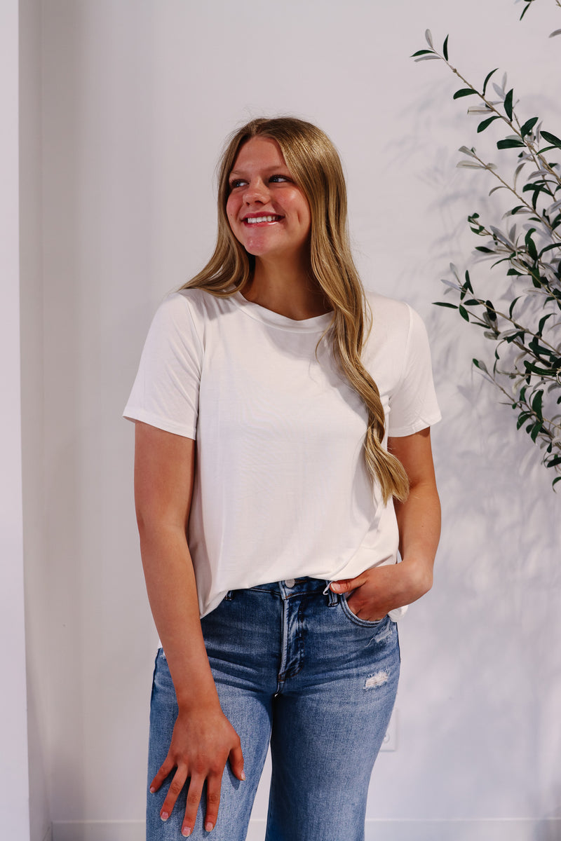 Becca Short Sleeve Basic Tee
