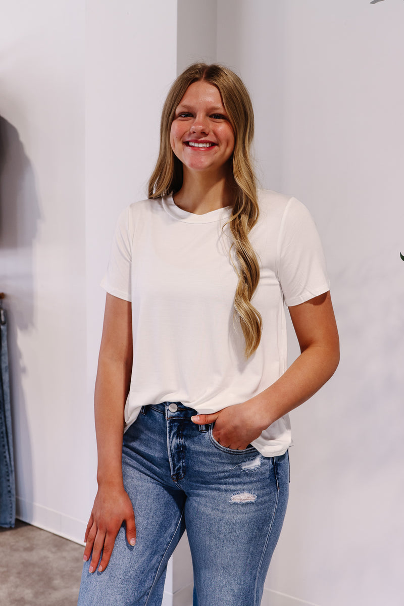 Becca Short Sleeve Basic Tee