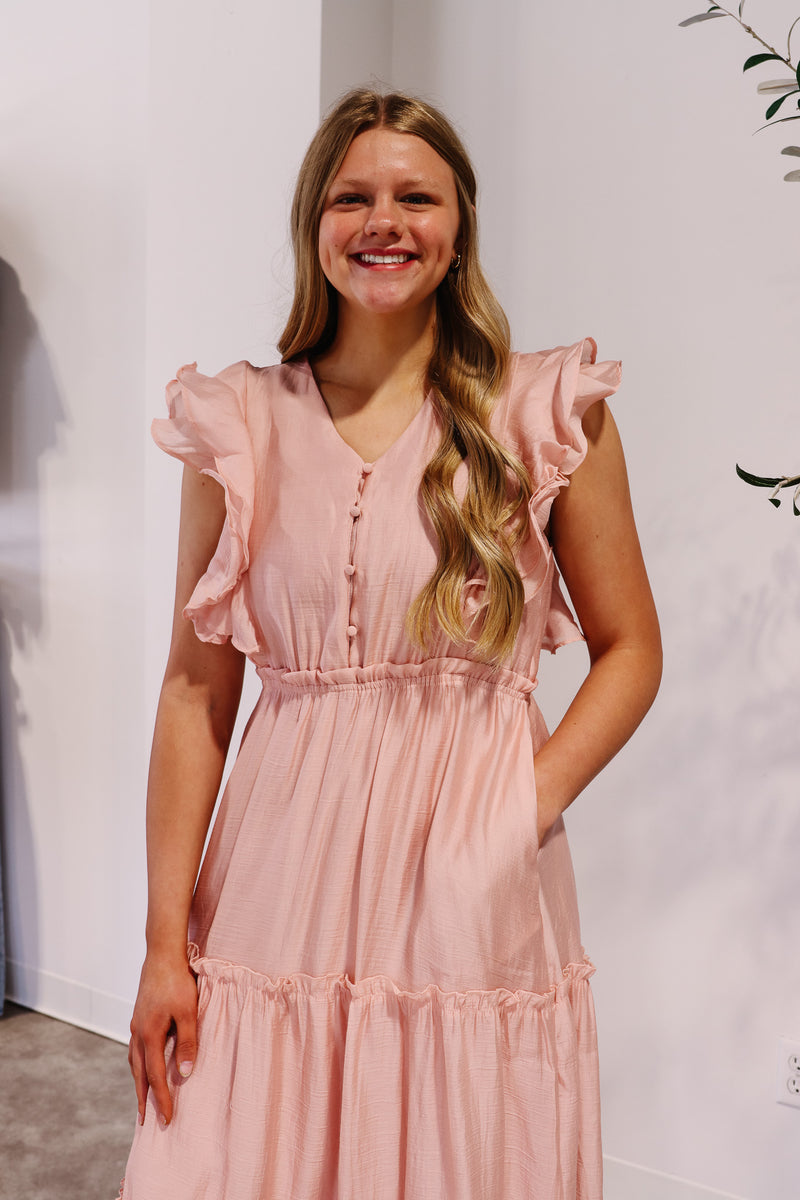 Poppy Ruffle Tiered Midi Dress