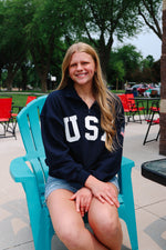 'USA' Half Zip Sweatshirt