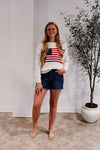 American Flag Knit Sweater Pullover
