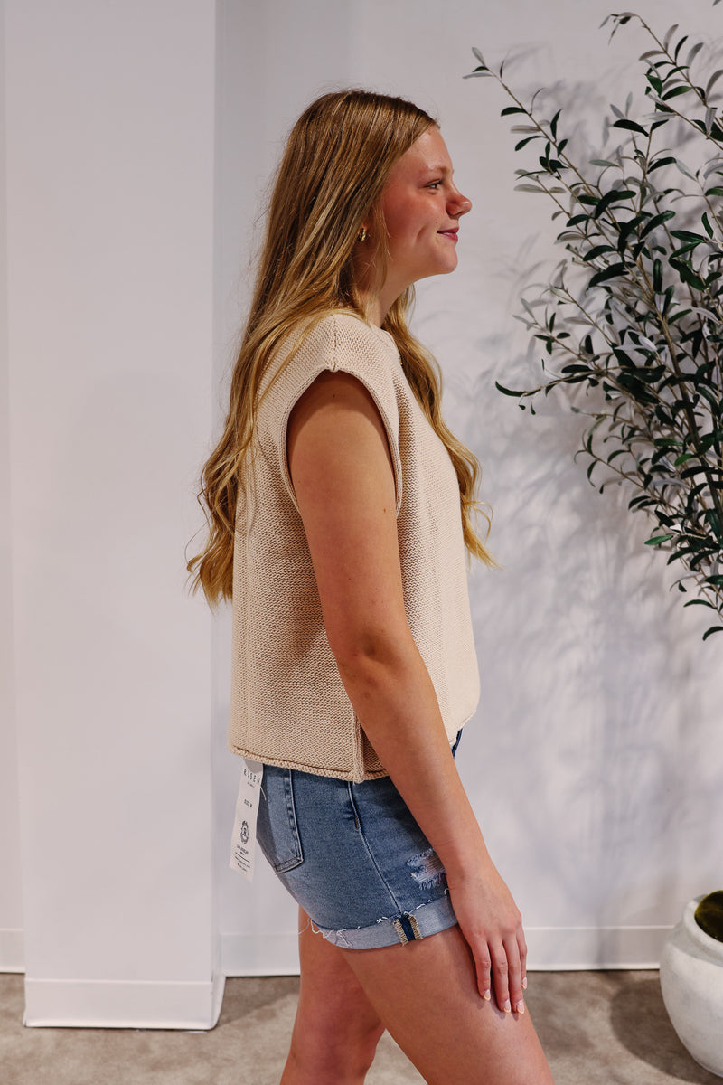 Lainey Tan Sweater Tank