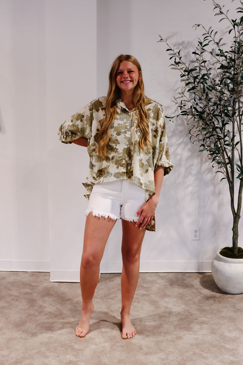 Vivian Oversized Floral Print Blouse