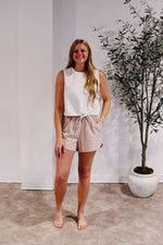 Beth Linen Bubble Hem Tank