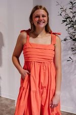 Penelope Pleated Midi Dress