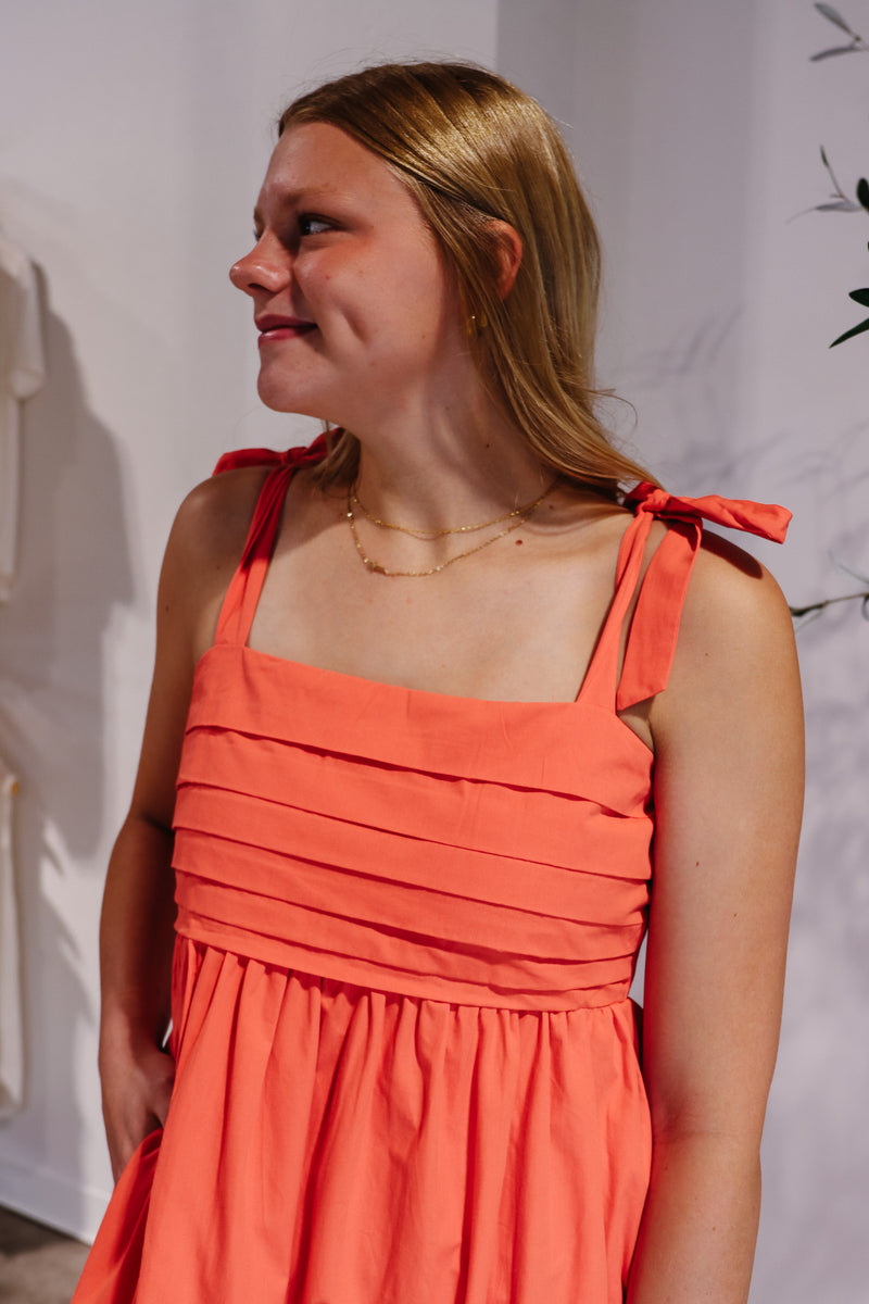 Penelope Pleated Midi Dress