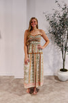 Bahamas Cutout Smocked Maxi Dress
