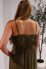 Geo Print Braided Midi Dress
