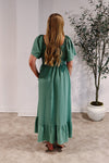 Fawn Evergreen Smocked Maxi Dress