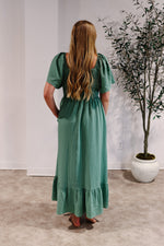 Fawn Evergreen Smocked Maxi Dress