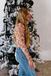 Amber Floral Mesh Long Sleeve
