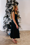 Mistletoe Velvet Smocked Midi Dress