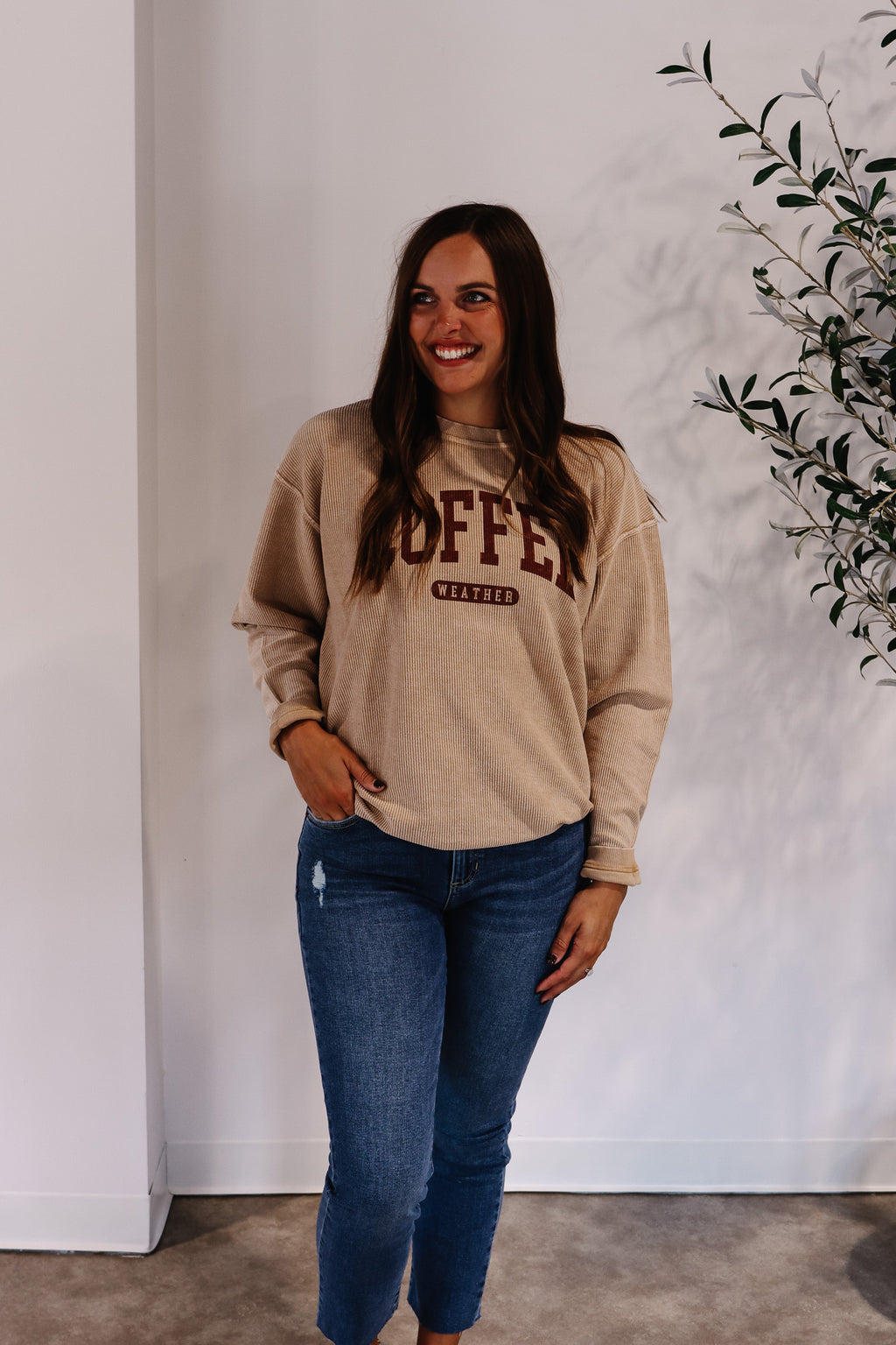 Coffee Weather Corded Sweatshirt