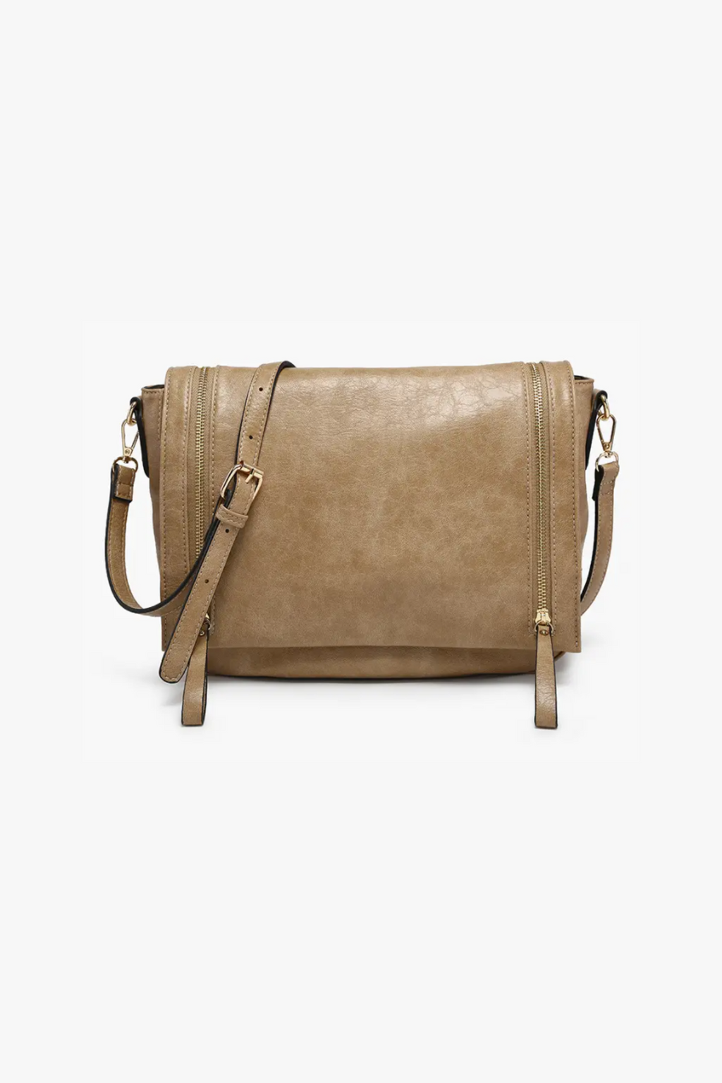 Foster Distressed Dual Zip Crossbody