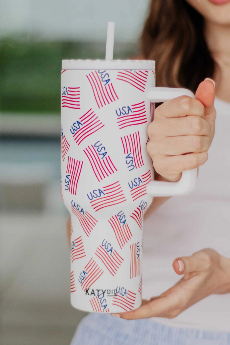 "USA" Flags Repeat Tumbler