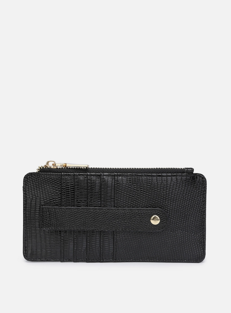 Saige Slim Card Holder Wallet - Black