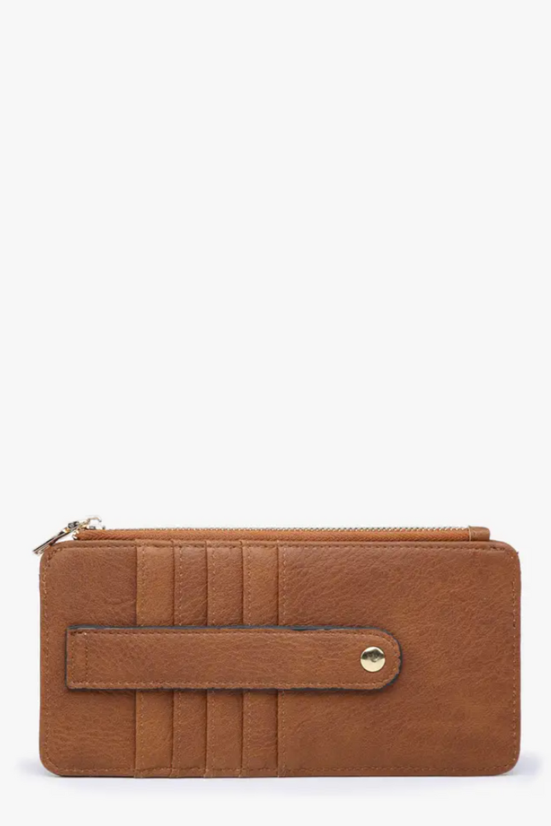 Saige Slim Card Holder Wallet - Brown