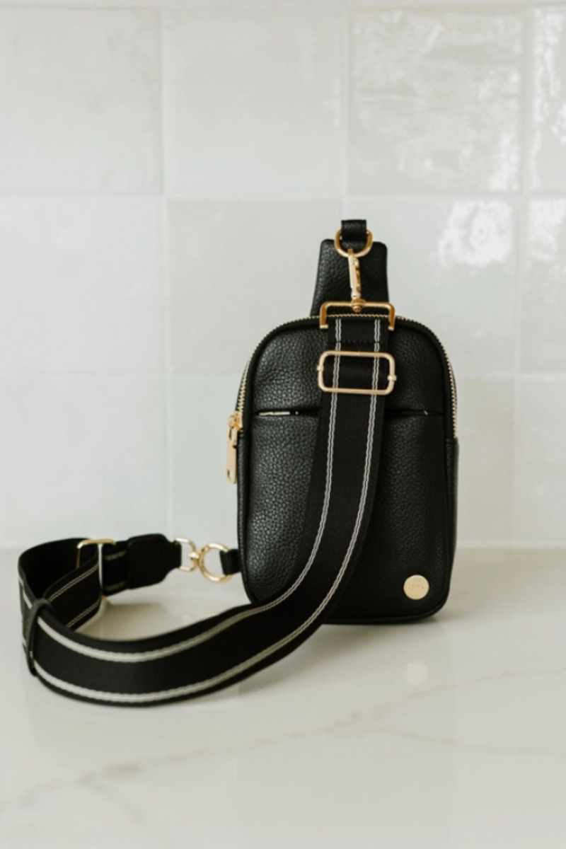 Bridget Sling Crossbody Belt Bag - Black