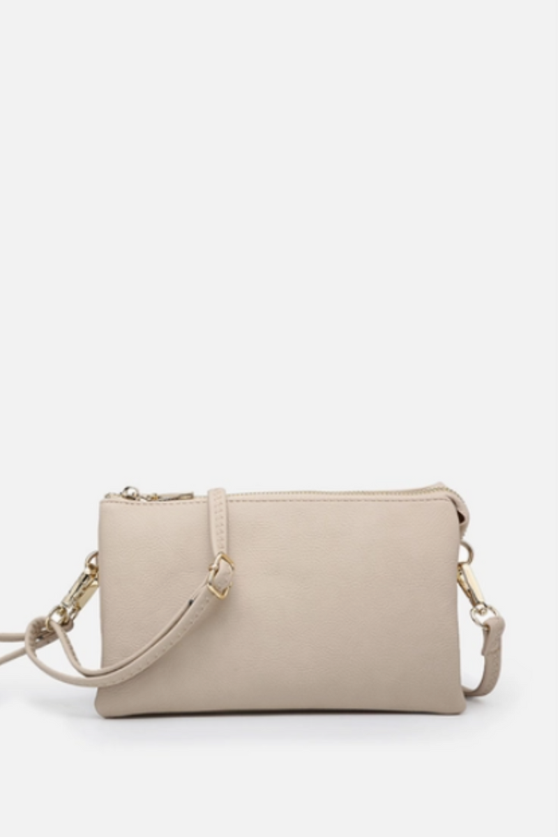 Riley Wristlet/Crossbody - Light Beige