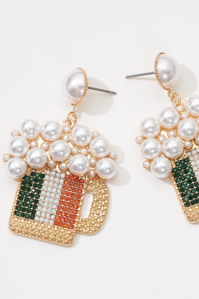 Glass of Beer Earring
