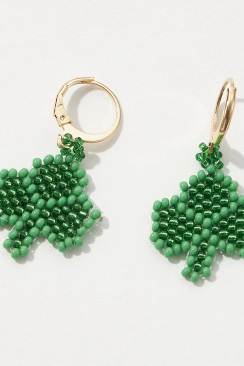 Beaded Clover Earring