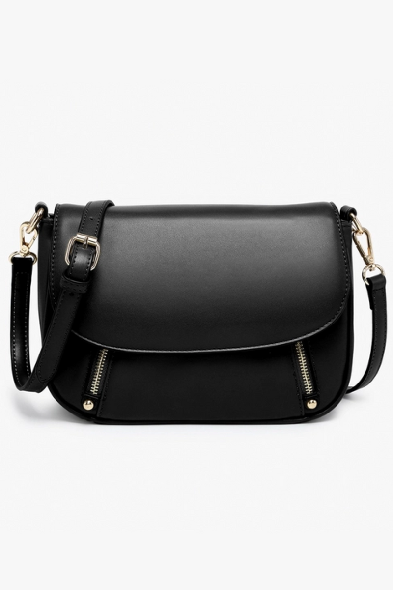 Lindsay Dual Zip Flapover Crossbody