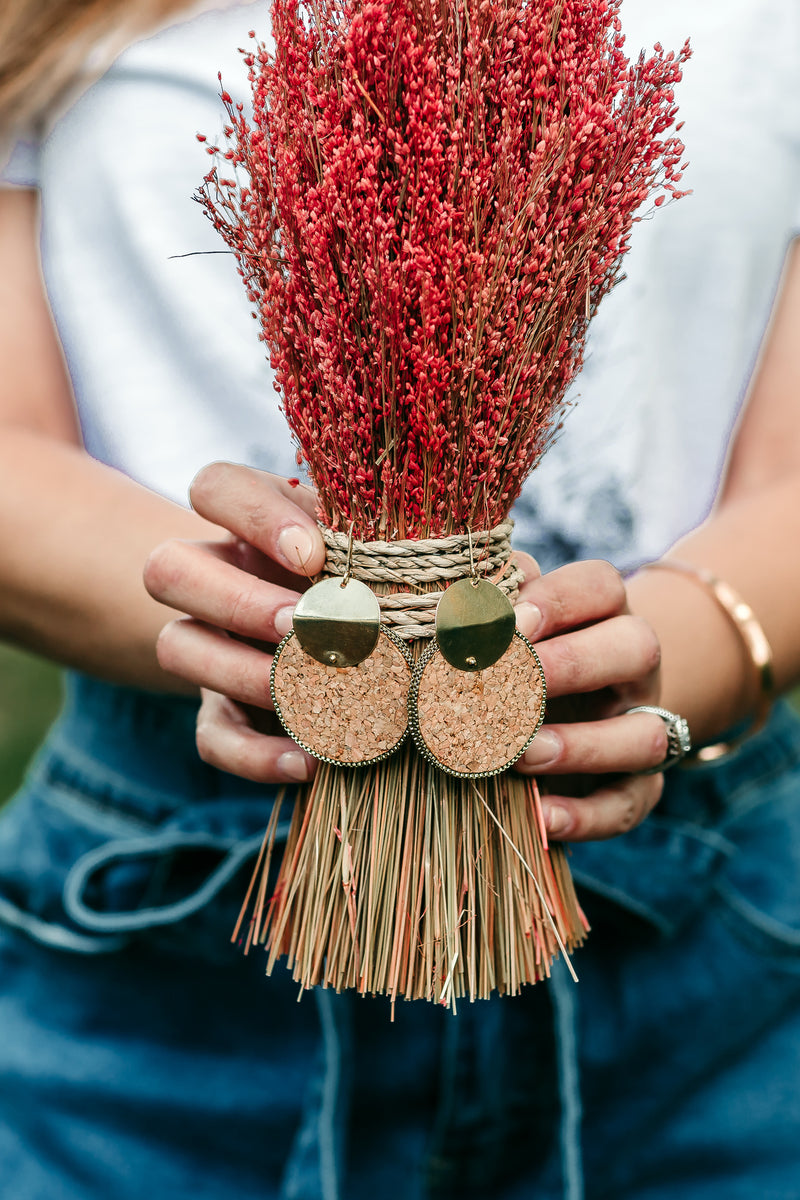 Cork Circle Earrings